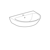 Раковина Geberit Renova 500.372.01.1, 65 х 50 см, белая - Gidratop.ru изображение