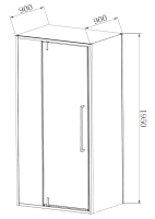 Душевой уголок Slim-N VSR-4SNP9011CL, 1100*900, хром, стекло прозрачное - Gidratop.ru изображение