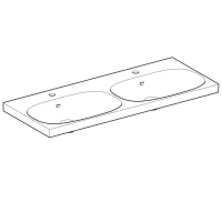 Раковина Geberit Acanto 500.627.01.2, 120 х 48,2 см, двойная, белая - Gidratop.ru изображение