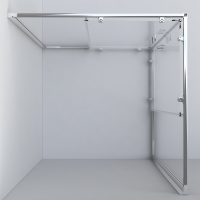 Душевой уголок Garda VSS-1G8011CL, 1100*800, хром, стекло прозрачное - Gidratop.ru изображение