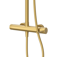 RELAX-CD-BORO Душевая стойка со смесителем, брашированное золото - Gidratop.ru изображение