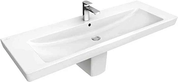 Раковина Villeroy&Boch Subway 2.0, 130 х 47 см, подвесная, альпийский белый, 7176D0
