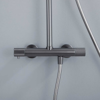 Душевая стойка Desire VSFS-1D0TGM термостатическая, вороненая сталь - Gidratop.ru изображение