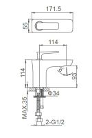 Смеситель для раковины WONZON & WOGHAND SHARK, Хром (WW-481101-CR) - Gidratop.ru изображение