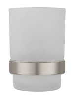 Стакан для зубных щеток с держателем WONZON & WOGHAND POLO, Брашированный никель (WW-8921-BN) - Gidratop.ru изображение