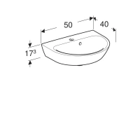 Раковина Geberit Renova 500.376.01.1, 50 х 40 см, белая - Gidratop.ru изображение