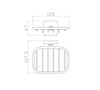 Мыльница с держателем WONZON & WOGHAND STILL, Хром (WW-6624) - Gidratop.ru изображение