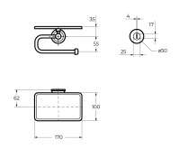 LIBERTY CZR-F-8989-BORO1 держатель туалетной бумаги, брашированное золото - Gidratop.ru изображение