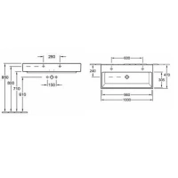 Раковина Villeroy&Boch Memento, 100 х 47, на столешницу, альпийский белый, 5133 - Gidratop.ru изображение