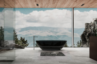 Прозрачная ванна ABBER Kristall AT9702Onyx черная - Gidratop.ru изображение