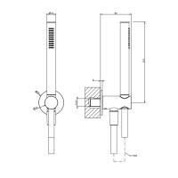 Gessi Shower Sets душевой комплект, состоящий из вывода воды, держателя, шланга 1,50 м и лейки, цвет: хром - Gidratop.ru изображение