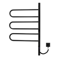 Полотенцесушитель электрический Vincea VTD-1R2CBE 44х80, черный, таймер - Gidratop.ru изображение
