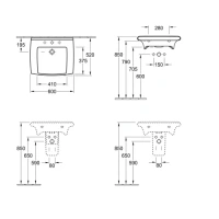 Раковина Villeroy&Boch Lifetime 5174, 60 х 52 см - Gidratop.ru изображение
