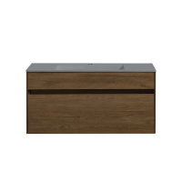 База под раковину Chiara 1000 подвесная, 1 выкатной ящик soft-close, T.Oak - Gidratop.ru изображение