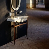 Раковина с деревянной консолью Laufen New Classic 118 х 32 х 83 см, консоль орех - Gidratop.ru изображение