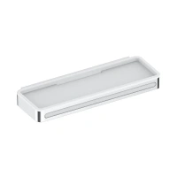 Полка Keuco Plan 14959 010051 со встроенным стеклоочистителем, хром, белый - Gidratop.ru изображение