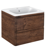 База под раковину Vico 600 подвесная, 2 выкатных ящика soft close, R.Wood - Gidratop.ru изображение