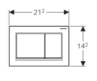 Клавиша Geberit Omega Type 30 115.080.KK.1, белая, золото - Gidratop.ru изображение