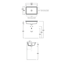 Раковина 55х35 см, без отв., цвет: белый - Gidratop.ru изображение