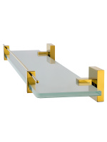 Стеклянная полка для ванной WONZON & WOGHAND POLO, Темное золото (WW-8927-DG) - Gidratop.ru изображение