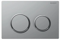 Клавиша Geberit Omega Type 20, 115.085.JQ.1, с легкоочищаемой поверхностью, лакированный матовый хром/глянцевый хром - Gidratop.ru изображение