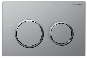 Клавиша Geberit Omega Type 20, 115.085.JQ.1, с легкоочищаемой поверхностью, лакированный матовый хром/глянцевый хром