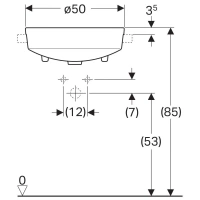 Раковина Geberit Variform 500.782.01.2, 50 x 50 см, белая - Gidratop.ru изображение