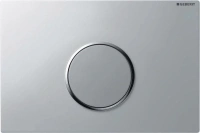 Клавиша смыва Geberit Sigma 115.907.KN.1 Type 10, бесконтактная, сенсорная, для унитаза, 230В, двойной смыв, пластик, матовый/глянцевый хром - Gidratop.ru изображение