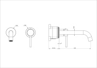 Смеситель для раковины встраиваемый WONZON & WOGHAND STICK, Белый матовый (WW-88869017-MW) - Gidratop.ru изображение