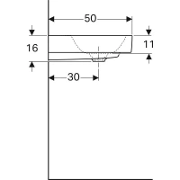 Раковина Geberit Citterio 90 х 50 см, с крылом, белая - Gidratop.ru изображение