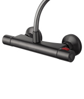 Смеситель для душа с термостатом WONZON & WOGHAND INN 5, Темный графит (WW-B1005-A-BGG) - Gidratop.ru изображение