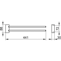 Полотенцедержатель Keuco Smart.2 14718010000 двойной, 44 см, цвет хром - Gidratop.ru изображение