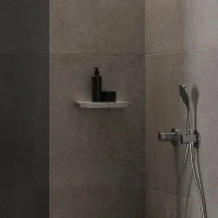 Полка Keuco Plan 14959010038, со встроенным стеклоочистителем, хром, светло-серый - Gidratop.ru изображение