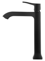 Смеситель для раковины высокий WONZON & WOGHAND FLEX, Черный матовый (WW-88019072-MB) - Gidratop.ru изображение