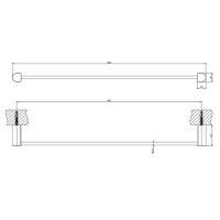 GESSI Rilievo полотенцедержатель, 60 см, цвет: nero XL - Gidratop.ru изображение