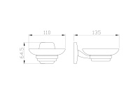 Мыльница с держателем WONZON & WOGHAND PORTO, Хром (WW-1201) - Gidratop.ru изображение