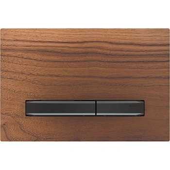 Клавиша Geberit Sigma Type 50 115.671.JX.2, клавиши - хромированный черный, панель - черный орех