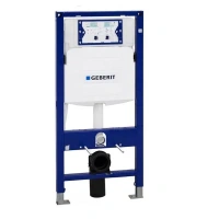 Инсталляция Geberit Duofix UP320 111.300.11.5 для унитаза с креплением, с кнопкой смыва, белая - Gidratop.ru изображение
