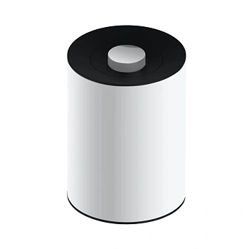 Ведро для мусора Keuco Plan 04989510037, 5 л, белый лак/черно-серый