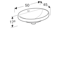 Раковина Geberit Variform 500.714.01.2, 50 x 45 см, белая - Gidratop.ru изображение