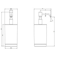 GESSI Emporio Accessories дозатор для жидкого мыла настольный, сатинированное стекло, фурнитура Finox Brushed Nickell - Gidratop.ru изображение
