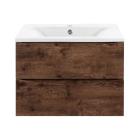 База под раковину Mia 600 подвесная, 2 выкатных ящика soft close, R.Wood - Gidratop.ru изображение