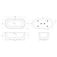 Акриловая ванна BELBAGNO BB705-1700-800 - Gidratop.ru изображение