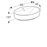 Раковина Geberit Variform 500.772.01.2, 60 x 45 см, белая - Gidratop.ru изображение