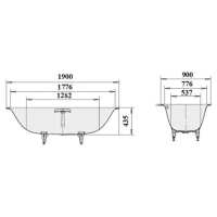 Стальная ванна Kaldewei Silenio Мод. 678 190 х 90 см - Gidratop.ru изображение