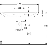 Раковина Geberit myDay 125400600, 100 х 48 см, белая - Gidratop.ru изображение