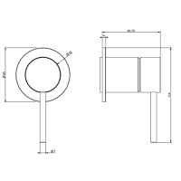 GESSI 316 смеситель встраиваемый, однорычажный, внешняя часть, цвет Black XL - Gidratop.ru изображение