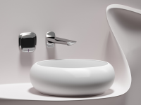 Умывальник чаша накладная круглая (цвет Белый Матовый) Element 360x360x120мм - Gidratop.ru изображение