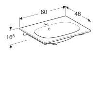 Раковина Geberit Acanto 500.640.01.2, 60 х 48 см, белая - Gidratop.ru изображение