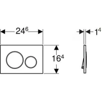 Клавиша смыва Geberit Sigma 115.652.JM.1 Type 21, сланец Mustang, латунь - Gidratop.ru изображение